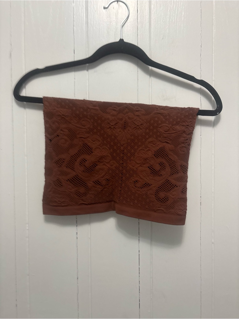 Free People Brown Crochet Lace Tube Top